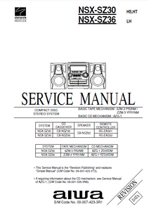 AIWA NSX-SZ30 NSX-SZ36 Service Manual