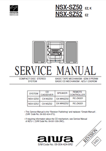 AIWA NSX-SZ50 NSX-SZ52 Service Manual