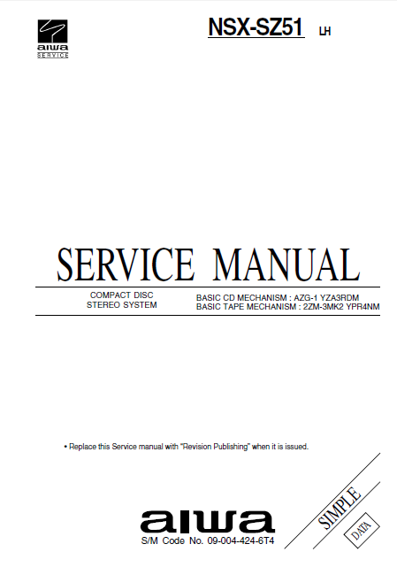 AIWA NSX-SZ51 Service Manual