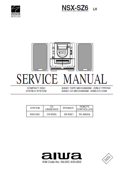 AIWA NSX-SZ6 Service Manual