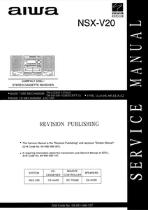 AIWA NSX-V20 Revision CD Stereo Receiver Service Manual
