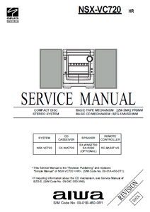 AIWA NSX-VC720 HR Revision CD Stereo  Service Manual