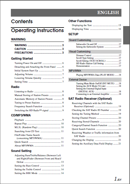 ALPINE CDA-9856 CD Receiver MP3 Owner's Manual