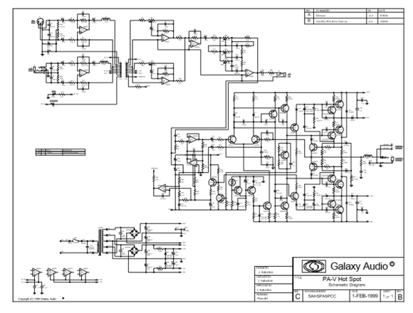 Galaxy Audio PA-V Hot Spot Schematic