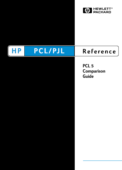 Hewlett Packard LaserJet PCL 5 comparison Service Manual