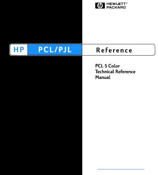 Hewlett Packard PCL 5 Color Technical Reference Service Manual