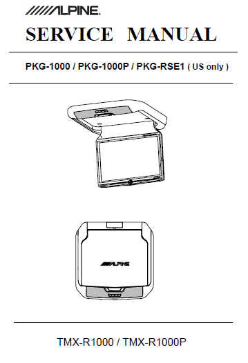 ALPINE PKG-1000 Service Manual
