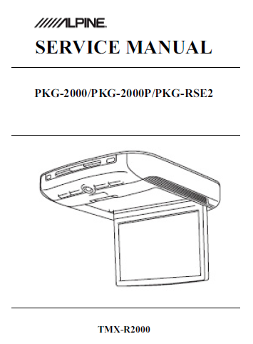 ALPINE PKG-2000 Service Manual