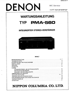 DENON-PMA-560_DE Service Manual