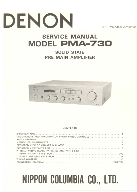 DENON-PMA-730 Service Manual