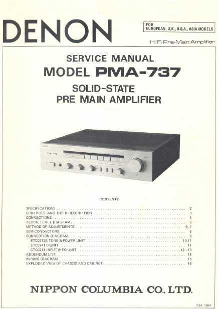 DENON-PMA-737 Service Manual