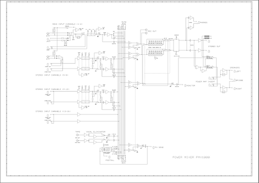 BEHRINGER Power Mixer PMX1000 Schematics