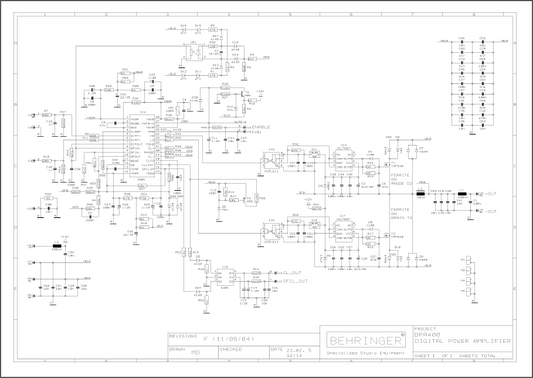 BEHRINGER DPA400 rev F Schematic