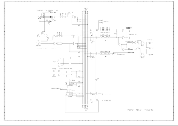 BEHRINGER Power Mixer PMX880S Schematics