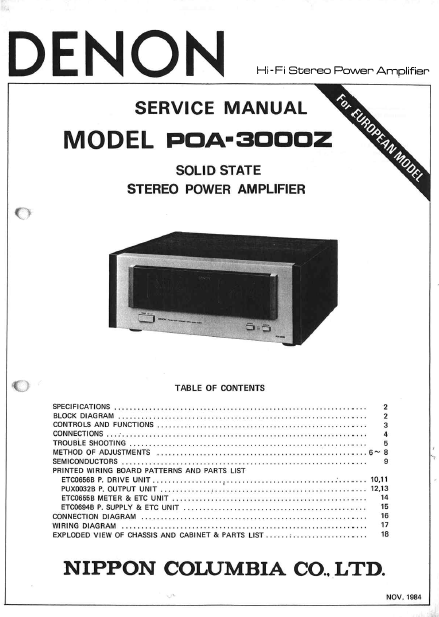DENON-POA-3000Z Service Manual