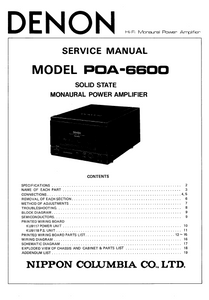 DENON-POA-6600 Service Manual