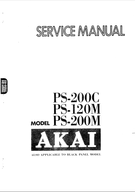 AKAI PS-200C Stereo Amplifier Service Manual