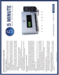 ALPINE PXE-H650 5 Minutes Easy Setup Guide