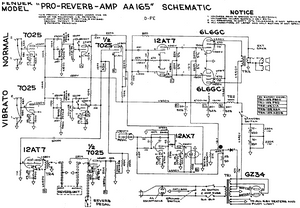 FENDER Pro Reverb AA165 Schematic