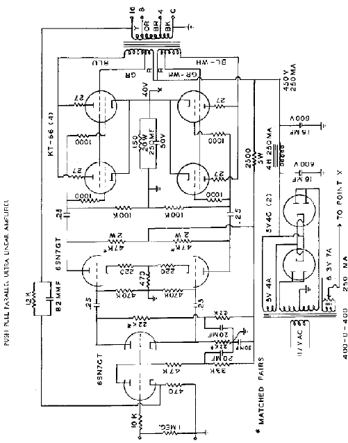 Acrosound Push Pull Parallel Amp Schematic