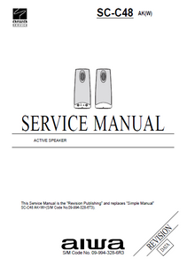 AIWA SC-C48 Active Speaker Revision Schematics