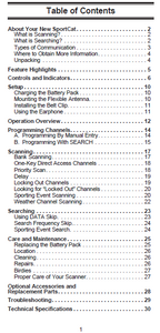 BEARCAT SC150Y Radio Scanner Owner's Manual