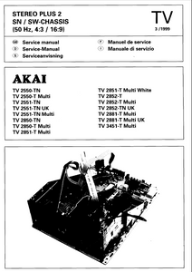 AKAI Stereo Plus 2 Chassis TV Schematics