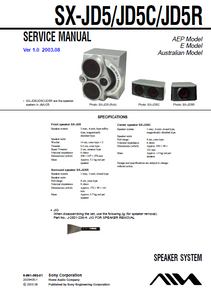 AIWA SX-JD5 Ver.1 Speaker System Operation Manual