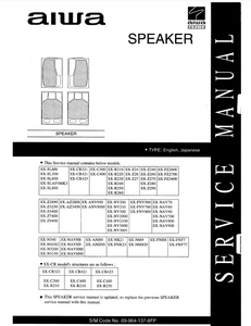 AIWA SX-Z9400 Speaker System Service Manual