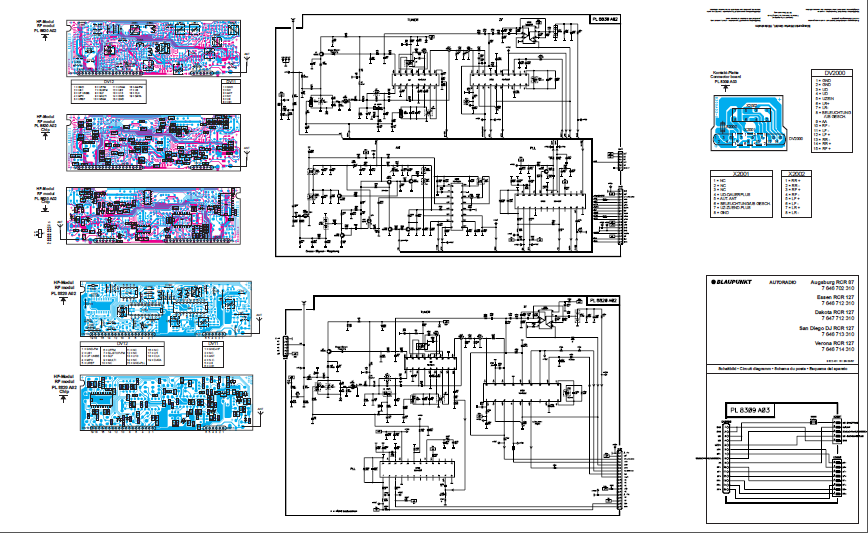 BLAUPUNKT Autoradio RCR 127 Schematics