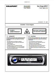 BLAUPUNKT San Diego MP27 Schematics