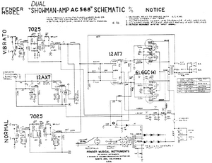 FENDER Dual Showman-Amp AC568 Schematic