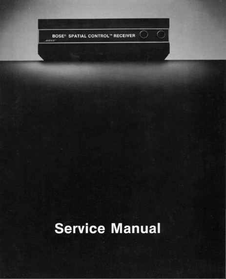 BOSE Spatial Control Receiver Service Manual