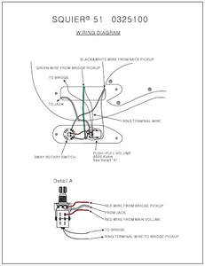 FENDER Squier 51 032-5100 Wiring Diagram Schematic