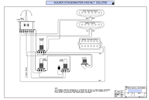 FENDER Squier Stagemaster HSS NLT 032-2700 Schematic