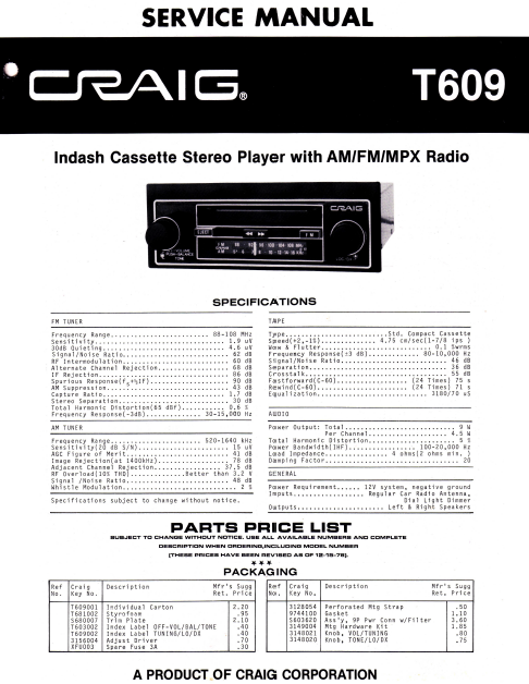 COBRA TO Cybernet-T-609 Service Manual
