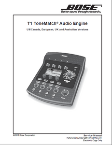 BOSE  T1 Tonematch Audio Engine Service Manual