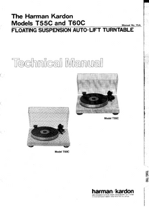 Harman Kardon T55C T60C Floating Suspension Auto-Lift Turntable Technical Service Manual