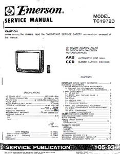 Emerson TC1972D Service Manual
