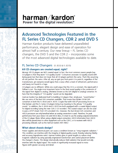 Harman Kardon Power for the Digital Revolution