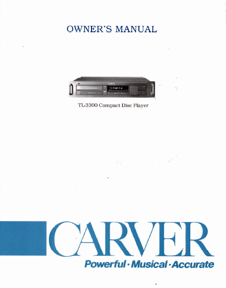 Audio TO Clearcom-TL-3300 OM Service Manual