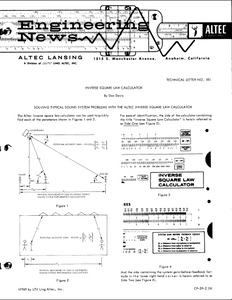 ALTEC LANSING TL-181 Instructional Manual