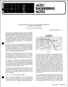 ALTEC LANSING TL-192 Instructional Manual