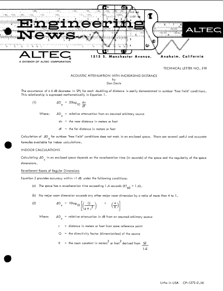 ALTEC LANSING TL-218 Increasing Distance Owner's Manual