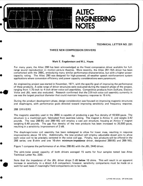 ALTEC LANSING TL-231 Owner's Manual