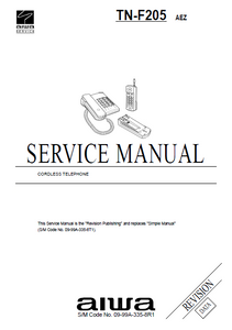 AIWA TN-F205 Revision Cordless Telephone Service Manual