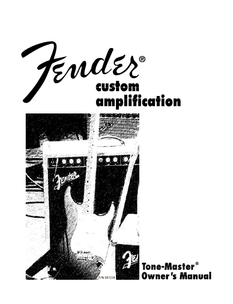 FENDER Tone-Master Owner's Manual