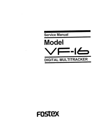 FOSTEX VF-16 Service Bulletin
