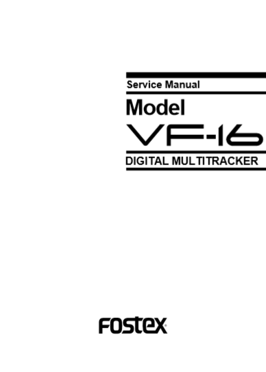 FOSTEX VF-16 Technical Bulletin Service Manual