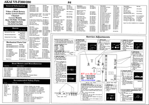 AKAI VS F260-280 Mechanical Parts List Schematics